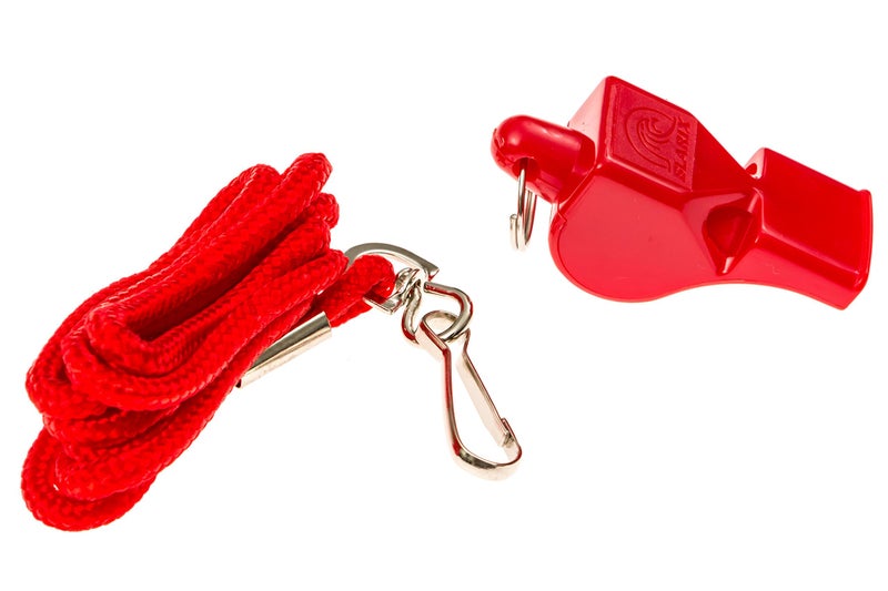 BLARIX Lifeguard Whistle and Lanyard Loudest pealess Whistle for Coach, Referee, Officials (Red and Red) - Image 1